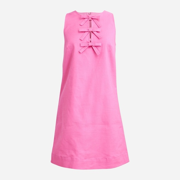 J. Crew Dresses & Skirts - Bow-front shift dress in stretch linen blend
